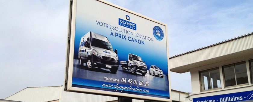 Création affiche 4×3 Pour Olympic location