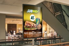 Indoor Advertising Poster MockUp